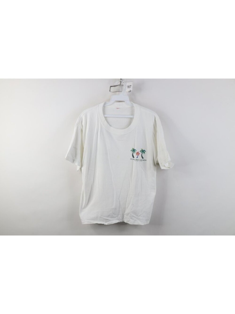 Vintage 90s Streetwear Womens Medium Cropped Playa del Carmen Mexico T-Shirt